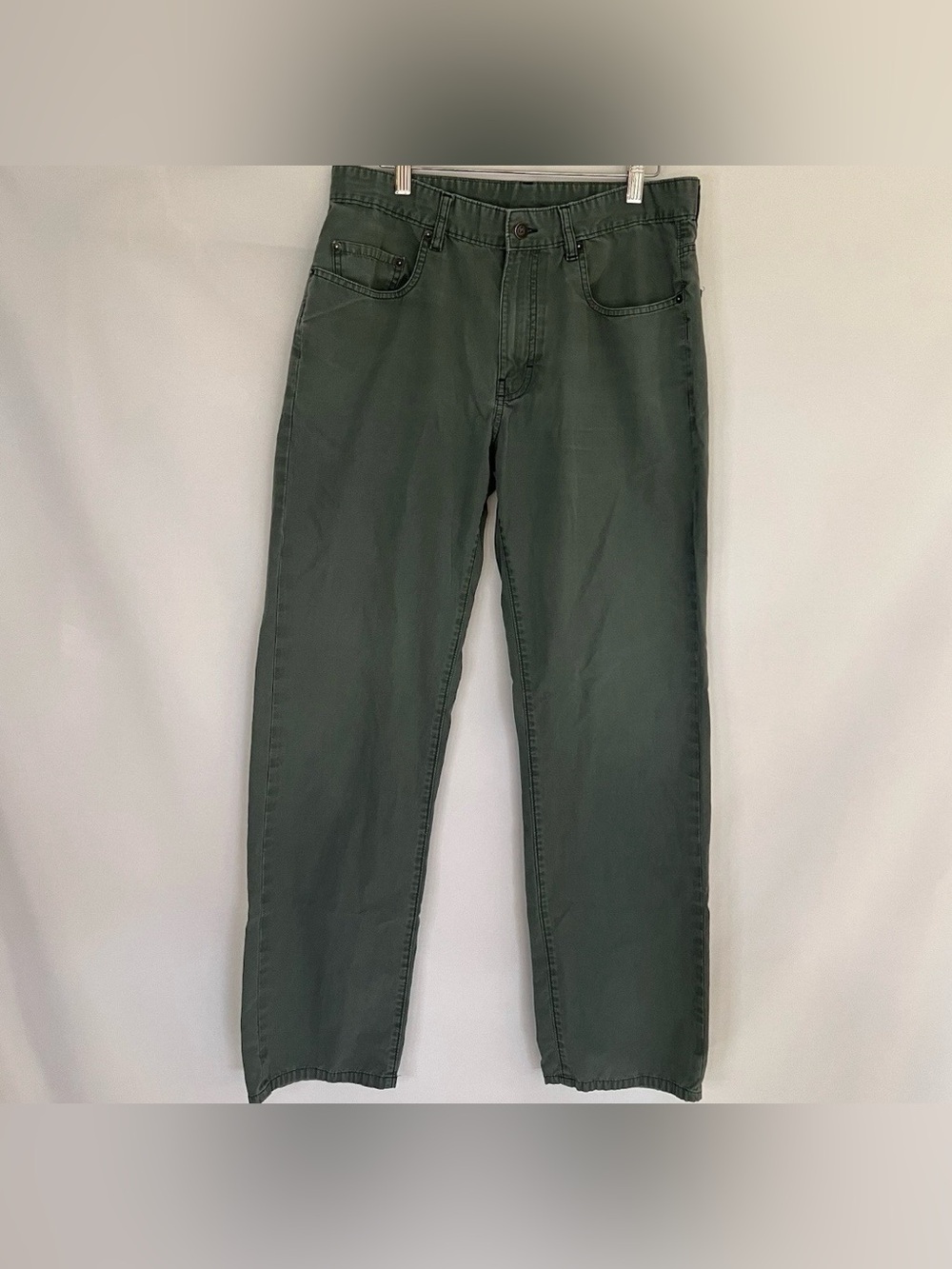 Patagonia Men’s Organic Cotton Canvas Green Straight Leg Pants Gorpocore 33x31